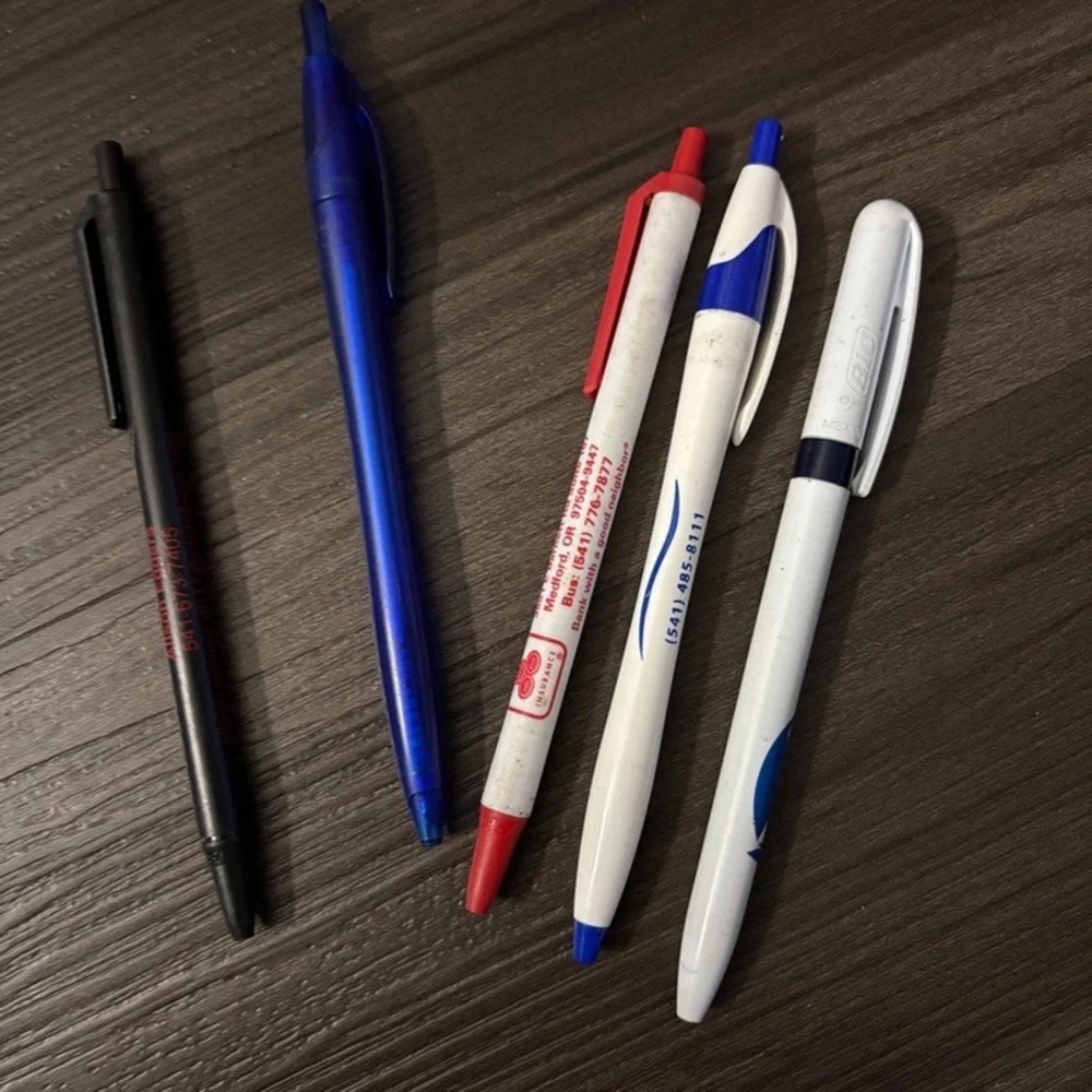 Assorted Kids Ballpoint Pens - Blue, Red, Black
